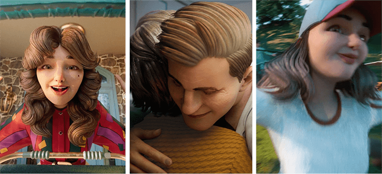 Collage of images from short film